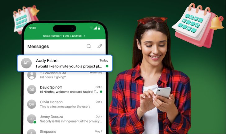 How to send calendar invites via text to a customer?