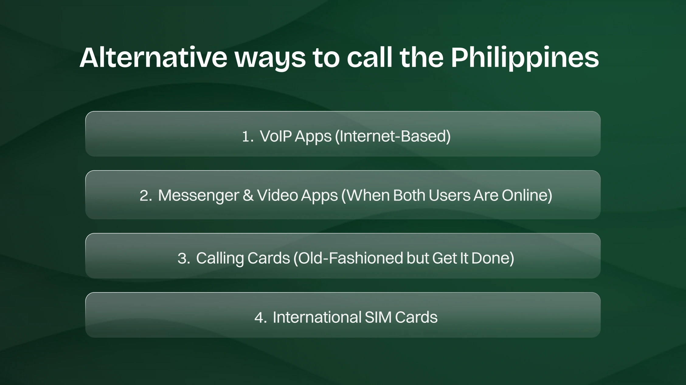 Alternative ways to call the Philippines