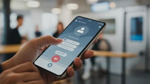 Reservationless plus VoIP being used in mobile phone.