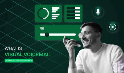 A Man using Visual Voicemail feature.