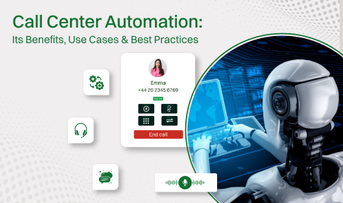 A picture of a robot with setting icon, message icon, headphone audio icon, and a number of a person.