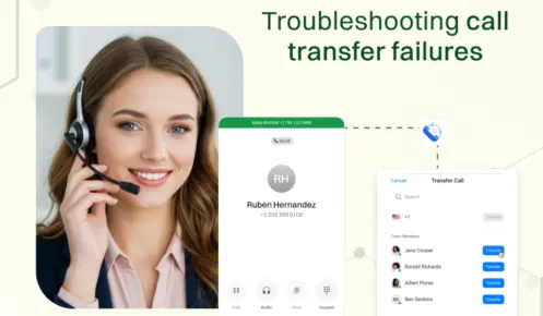 Customer Support Agent Troubleshooting Call Transfer Failure