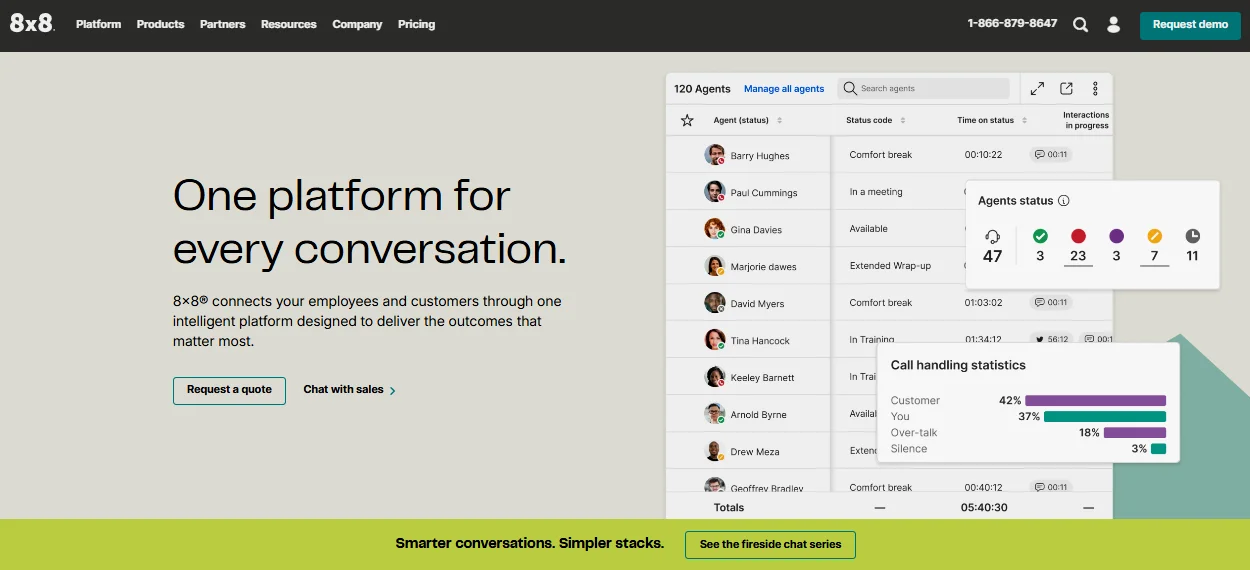 8x8 homepage