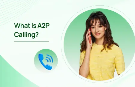 Girl in yellow dress performing A2P Calling.