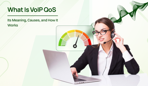 In this image a women is adjusting her headphone by looking at her laptop.