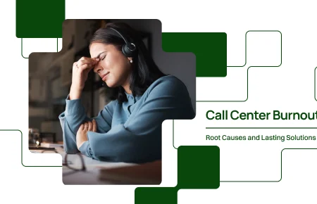 A girl Experiencing Call center Burnout - Featured image