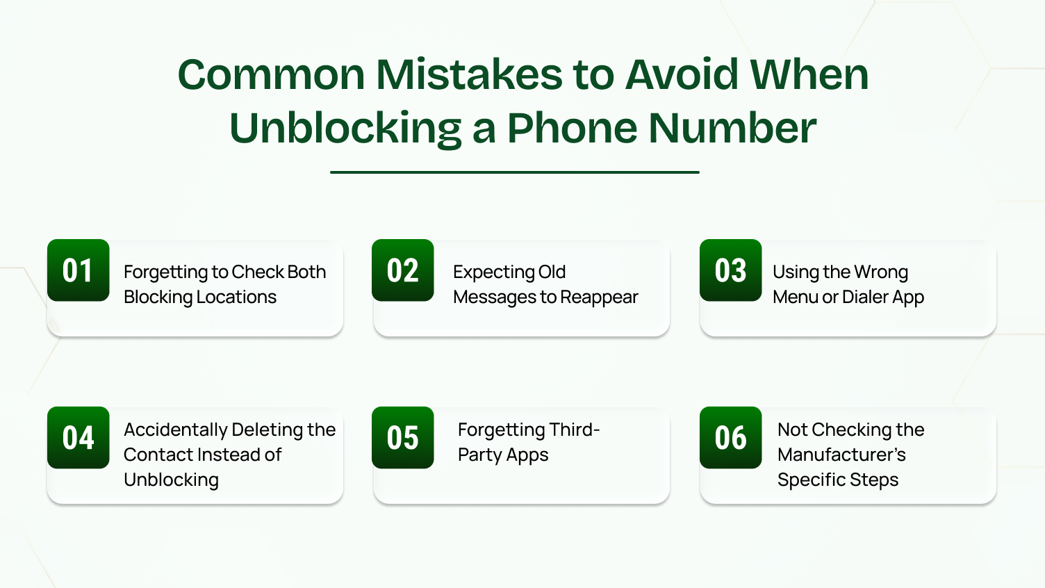 Common Mistakes to Avoid When Unblocking a Phone Number