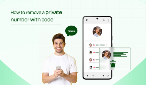 How to remove private number with code?