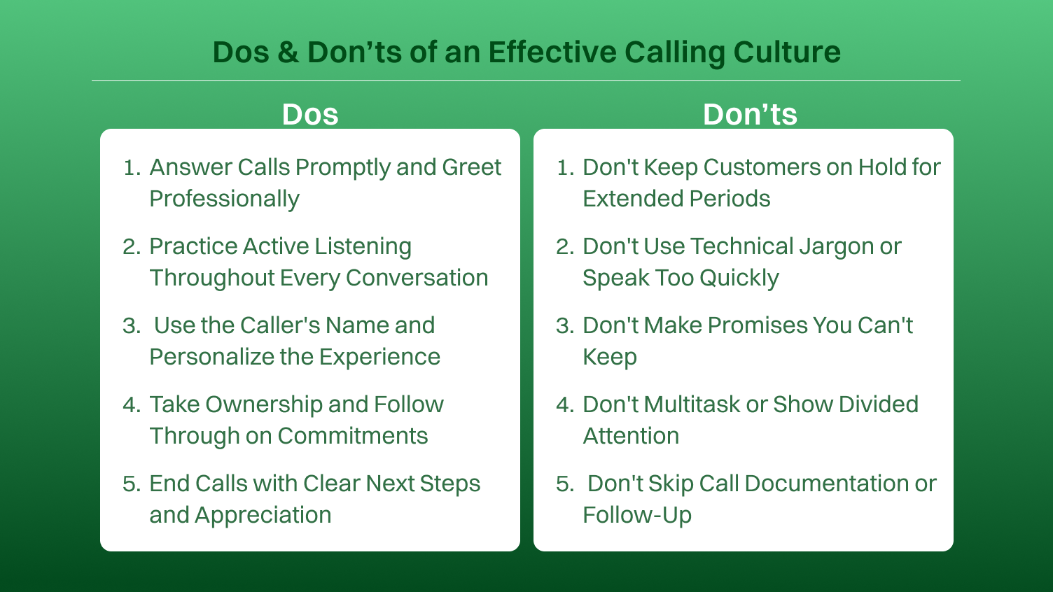 Dos & Don'ts of an Effective Calling Culture