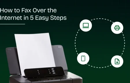 This picture shows how to fax over the internet.