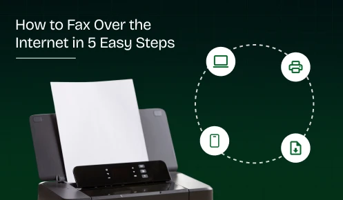 This picture shows how to fax over the internet.