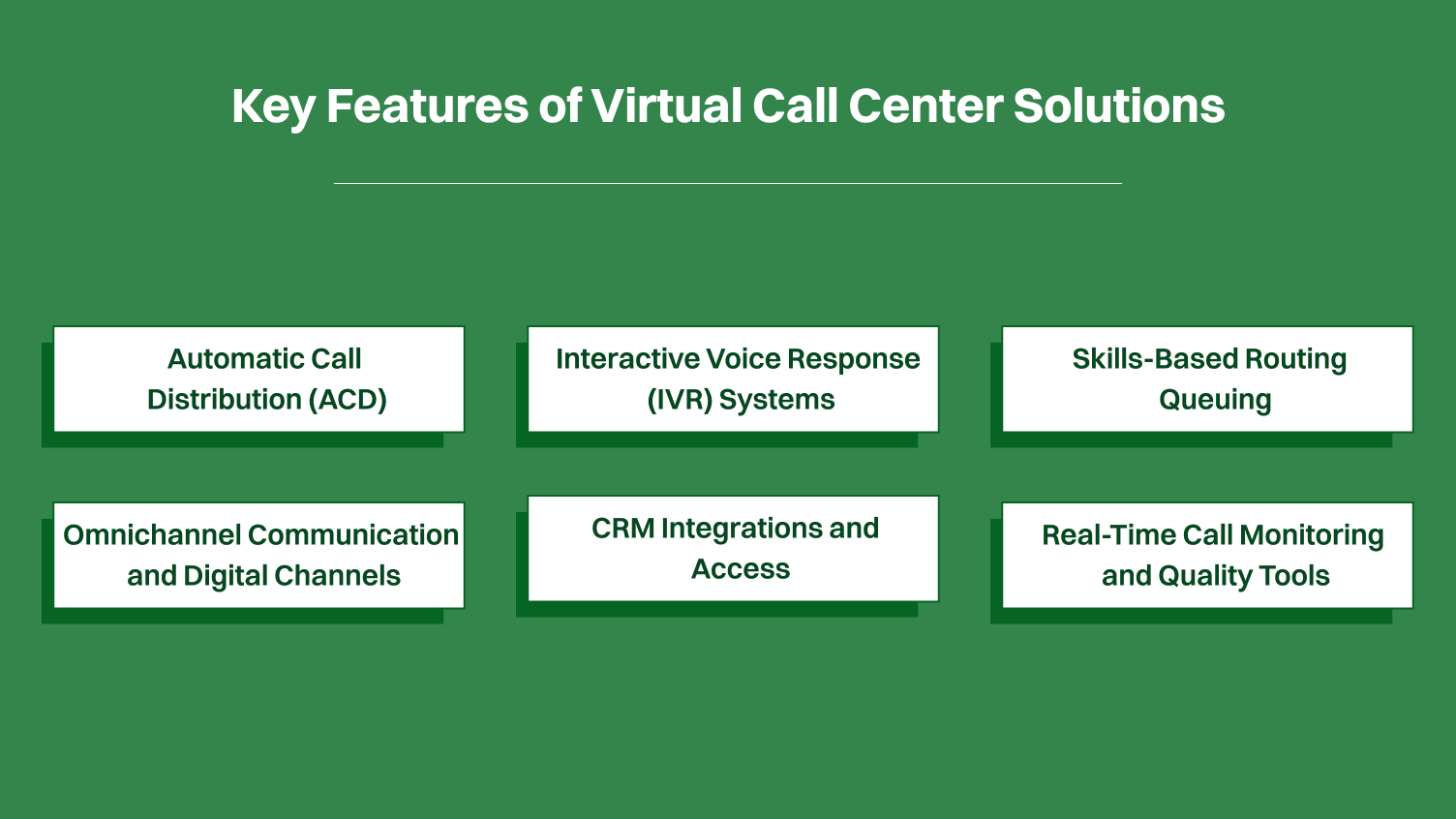 Key Features of Virtual Call Center Solutions