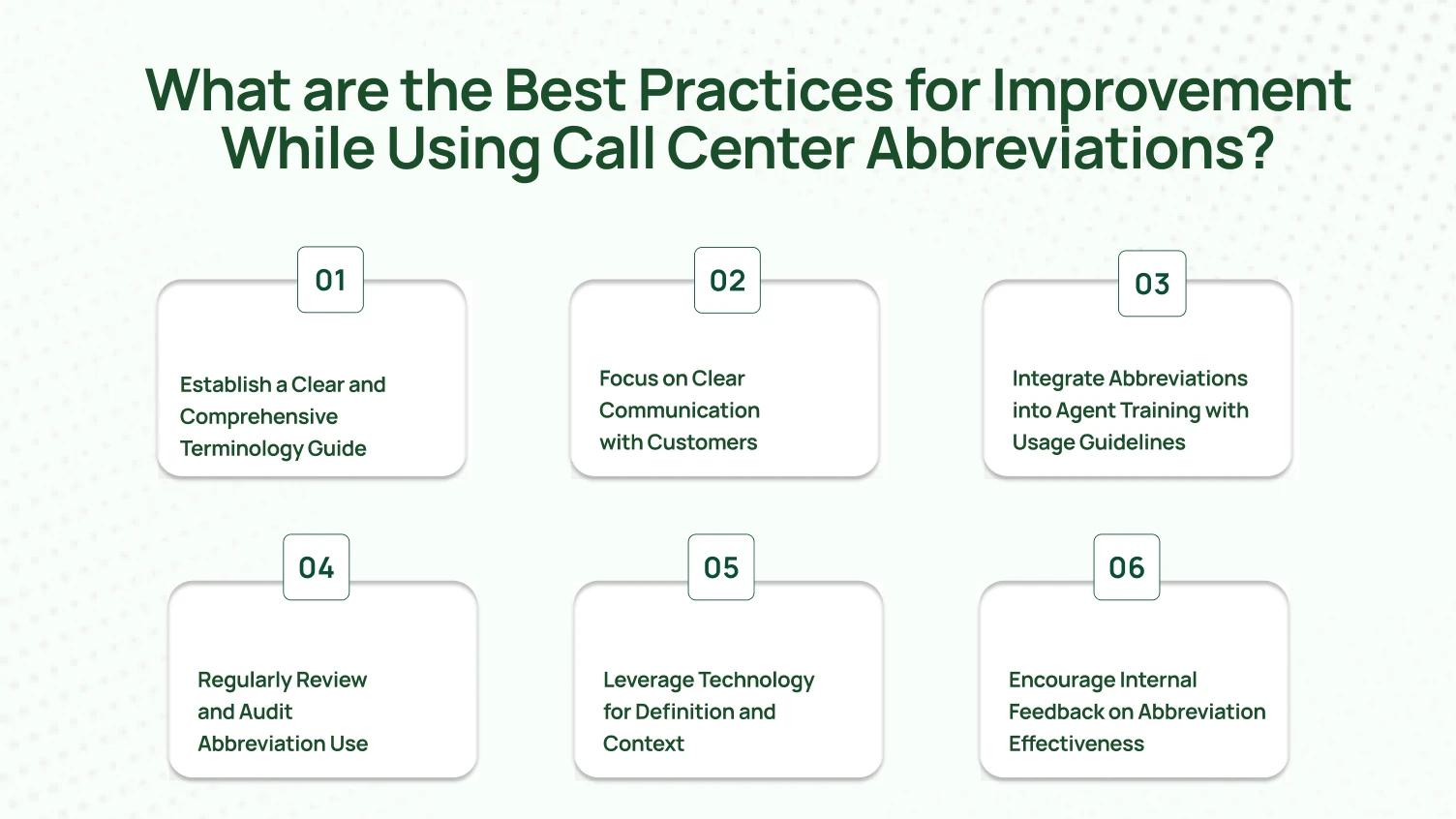 What are the Best Practices for Improvement While Using Call Center Abbreviations?