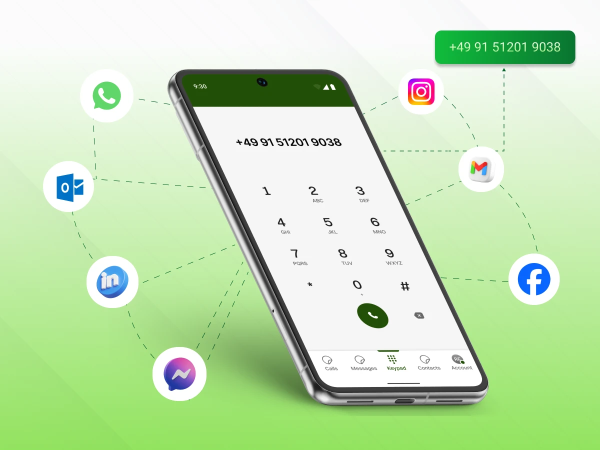 how to get virtual phone number for social media platform.